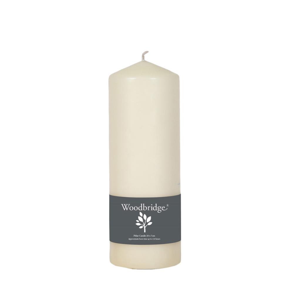 Woodbridge Ivory Pillar Candle 20cm £4.04